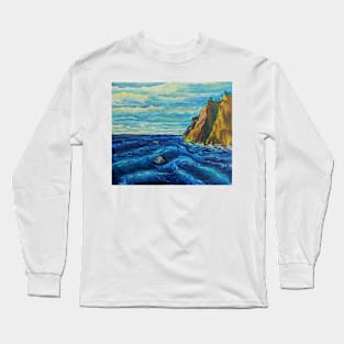 Oil Painting - Boat Chase, 1992 Long Sleeve T-Shirt